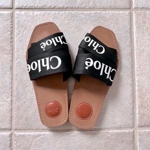 Chloe Women's Woody Logo Slide Sandals